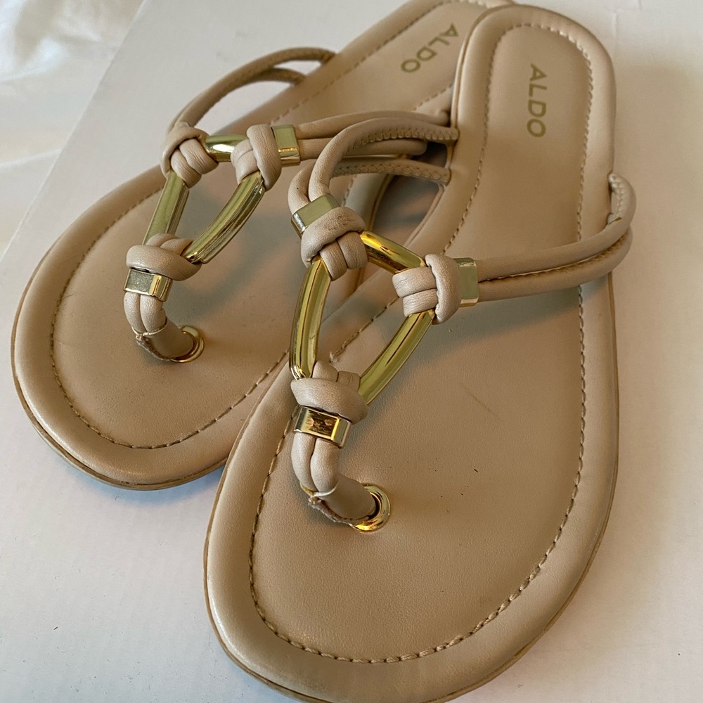 Aldo cream nude sandals size 7.5